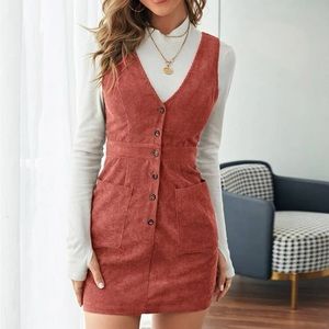 NWOT rust corduroy dress